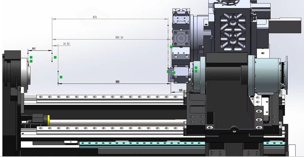 Токарный станок ЧПУ с наклонной станиной MetalTec NeoTurn 60DYS с противошпинделем
